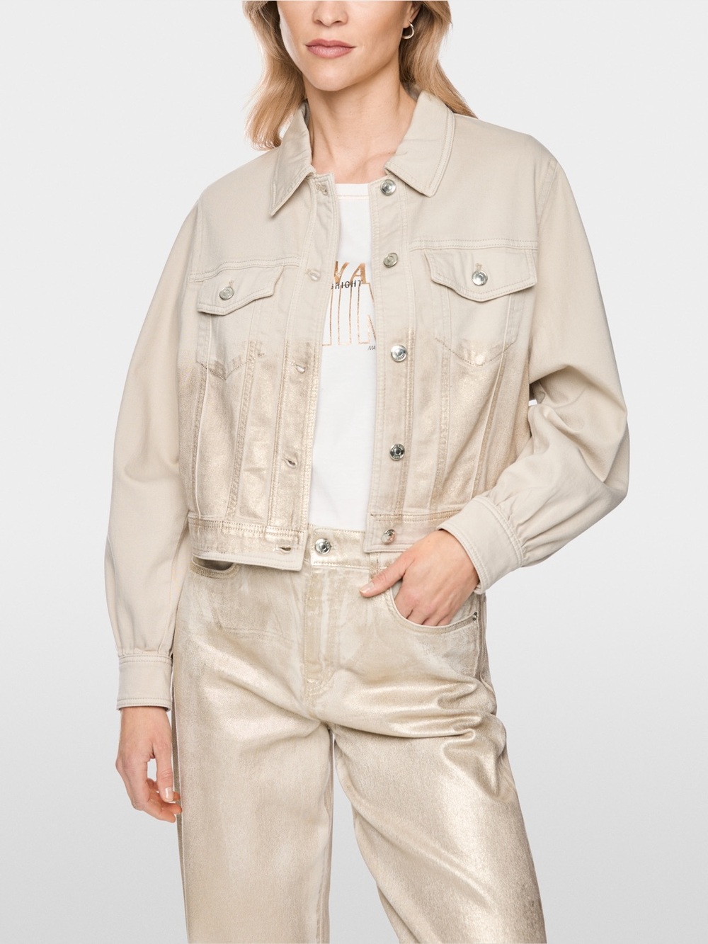 Marc Cain Denim Jacket (in Blush)